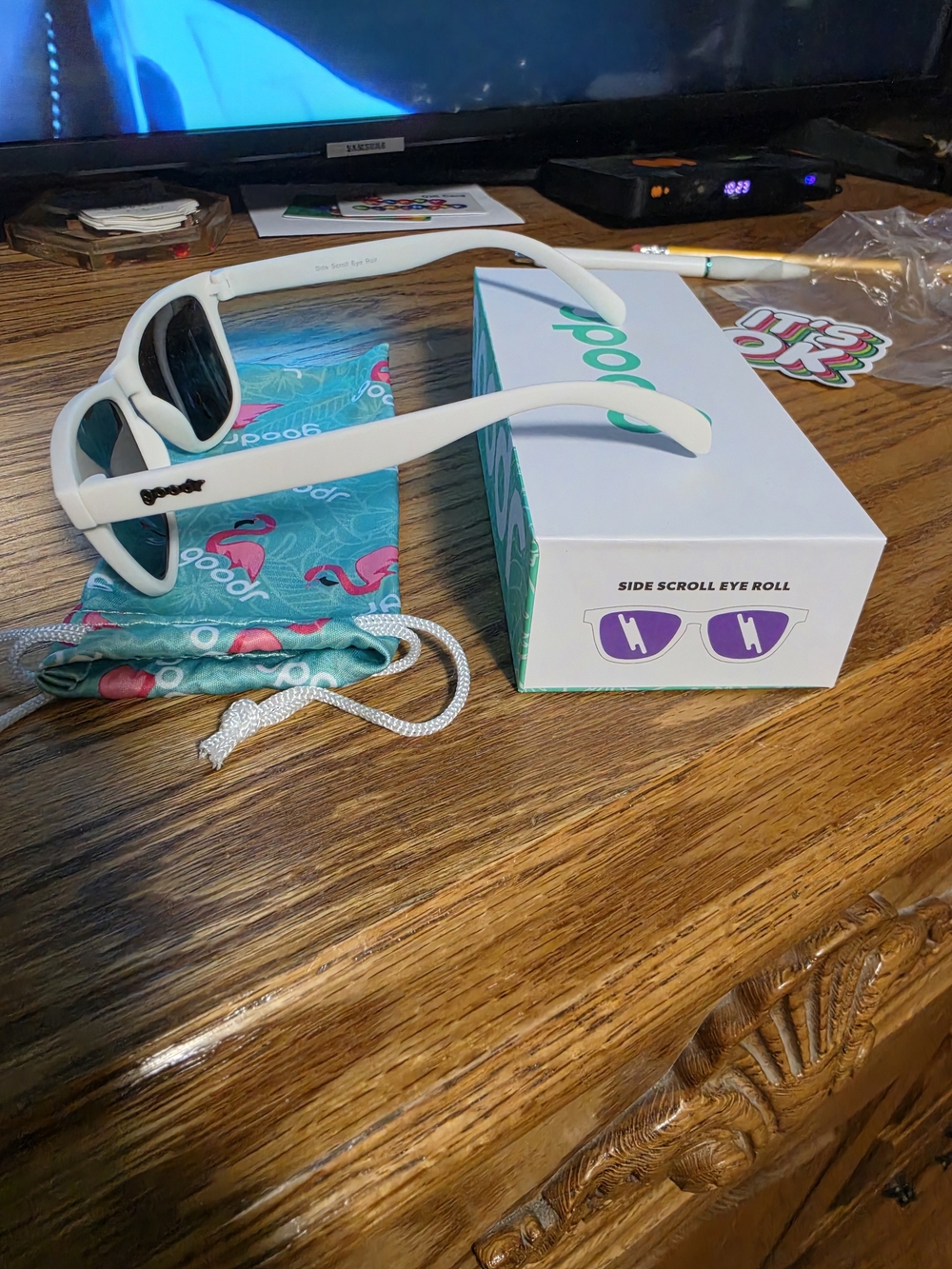 Goodr White Polarized Women’s Sunglasses - Classic White Frames
